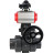 Кран шаровой BV4242E-FP-GRM-ISO Дн65 Ру10 полнопроходной, корпус - НПВХ, шар - НПВХ, уплотнение - EPDM, с пневмоприводом PA-DA-065, пневмораспределителем 4M310-08 AC220V, ручным дублером MON1-250-T26-ISO и БКВ APL-210N в Алматы