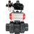 Кран шаровой BV4242E-FP-GRM-ISO Дн15 Ру10 полнопроходной, корпус - НПВХ, шар - НПВХ, уплотнение - EPDM, с пневмоприводом PA-SA-052, пневмораспределителем 4M310-08 DC24V, БКВ APL-410N EX и БПВ AFC2000 в Алматы