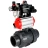 Кран шаровой BV4242E-FP-GRM-ISO Дн15 Ру10 полнопроходной, корпус - НПВХ, шар - НПВХ, уплотнение - EPDM, с пневмоприводом PA-SA-052, пневмораспределителем 4M310-08 DC24V, БКВ APL-410N EX и БПВ AFC2000 в Алматы