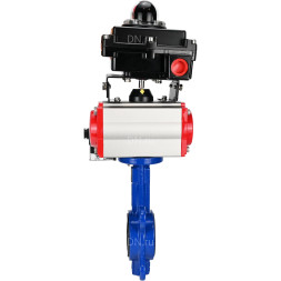 Затвор дисковый поворотный WBV1432N-2W-Fb-H Ду250 Ру16, корпус - чугун GGG50, диск - нержавеющая сталь 316L, уплотнение - NBR, с пневмоприводом PA-SA-210 с возвратными пружинами, пневмораспределителем 4M310-08 DC24V, БКВ APL-410N EX