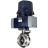 Затвор дисковый поворотный WBV3131E-2W-T-H Ду65 Ру10 резьбовой, корпус - пищевая нержавеющая сталь AISI 304, диск - нержавеющая сталь AISI 304, уплотнение - EPDM, с электроприводом четвертьоборотным QTSA-N-003EM-O0-220VAC с пружинным возвратом в Алматы