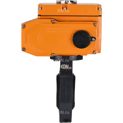 Затвор дисковый поворотный WBV4242E-2W-Fb-ISO Дн100 Ру10 межфланцевый, корпус - НПВХ, диск - НПВХ, уплотнение - EPDM, с электроприводом QT-N-005EM-O1-220VAC-У1