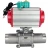 Кран шаровой BV3131P(3pc)-FP-W-ISO-H LONG Ду10 Ру63 полнопроходной, корпус - нержавеющая сталь 304, уплотнение - PTFE, под приварку, с пневмоприводом PA-DA-052 и магнитным переключателем ALS200D в Алматы