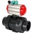 Кран шаровой BV4242E-FP-GRM-ISO Дн20 Ру10 полнопроходной, корпус - НПВХ, шар - НПВХ, уплотнение - EPDM, с пневмоприводом PA-DA-052, пневмораспределителем 4M310-08 DC24V и магнитным переключателем ALS200D в Алматы