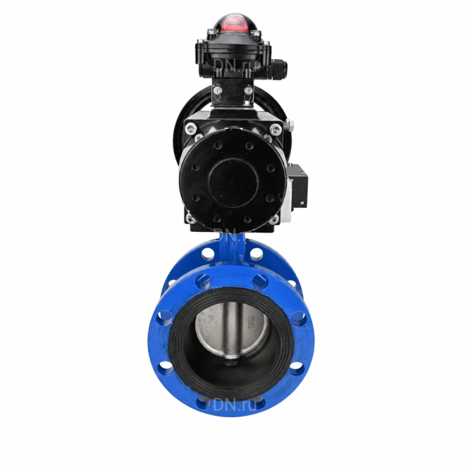 Затвор дисковый поворотный WBV1331E-2W-F-H Ду65 Ру16 фланцевый, корпус - чугун GGG40, диск - нержавеющая сталь 304, уплотнение - EPDM, с пневмоприводом PA-DA-105-1, 4M310-08 AC220V и APL-210N в Алматы