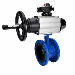 Затвор дисковый поворотный WBV1331E-2W-F-H Ду65 Ру16 фланцевый, корпус - чугун GGG40, диск - нержавеющая сталь 304, уплотнение - EPDM, с пневмоприводом PA-DA-105-1, 4M310-08 AC220V и APL-210N
