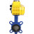 Затвор дисковый поворотный WBV1432E-2W-Fb-H Ду125 Ру16, корпус - чугун GGG50, диск - нержавеющая сталь 316L, уплотнение - EPDM, с электроприводом QT-N-010EM-O1-380VAC-У1 380В в Алматы