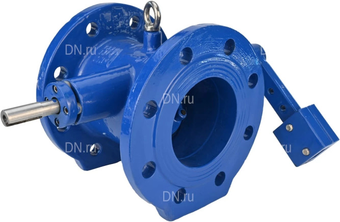 Клапан обратный VCD1414E-F Ду100 Ру10 с наклонным диском и противовесом, фланцевый, поворотный, корпус - чугун, диск - чугун, уплотнение - EPDM в Алматы