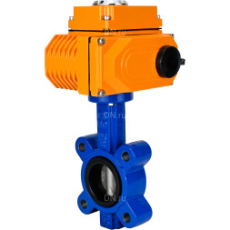 Затвор дисковый поворотный WBV1616E-2W-Fb-H Ду50 Ру16 LUG межфланцевый, корпус - чугун QT450, диск - чугун QT450, уплотнение - EPDM, с 1/4-оборотным электроприводом QT-N-003EM-O1-24VDC-У1 24В HARK