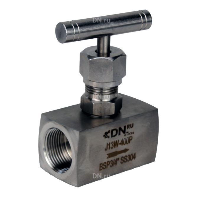 Клапан игольчатый VN3131M-T-Ht 1/4″ Ду8 Ру400 резьбовой, корпус - нержавеющая сталь 304, уплотнение - металл, с Т-образной рукояткой в Алматы