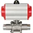 Кран шаровой BV3232P(3pc)-FP-W-ISO-H LONG Ду15 Ру63 полнопроходной, корпус - нержавеющая сталь 316, уплотнение - PTFE, под приварку, с пневмоприводом PA-DA-052 и пневмораспределителем 4M310-08 DC24V в Алматы