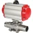 Кран шаровой BV3232P(3pc)-FP-W-ISO-H LONG Ду15 Ру63 полнопроходной, корпус - нержавеющая сталь 316, уплотнение - PTFE, под приварку, с пневмоприводом PA-DA-052 и пневмораспределителем 4M310-08 DC24V в Алматы