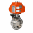 Затвор дисковый поворотный WBV3131E-2W-T-H Ду15 Ру10 резьбовой, корпус - пищевая нержавеющая сталь 304, уплотнение - EPDM, с электроприводом QT-N-003EM-O1-24VDC-У1 HARK в Алматы