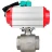 Кран шаровой BV3232P(2pc)-FP-T-ISO-H Ду15 Ру63 полнопроходной, внутренняя резьба, корпус - нержавеющая сталь 316, уплотнение - PTFE, с пневмоприводом PA-DA-052 и магнитным переключателем ALS200D в Алматы