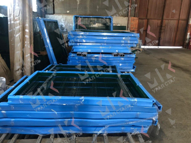 Калитка для 3д забора серая (RAL 7040) 2000х1000 мм с замком в Алматы