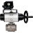 Кран шаровой BV3232P(2pc)-FP-T-ISO-H Ду100 Ру40 полнопроходной двухходовой, нерж. сталь SS316, внутренняя резьба, PTFE, с пневмоприводом PA-DA-105-1 двойного действия и с электропневматич. поворотным позиционером YT-1000RSN без обратной связи в Алматы