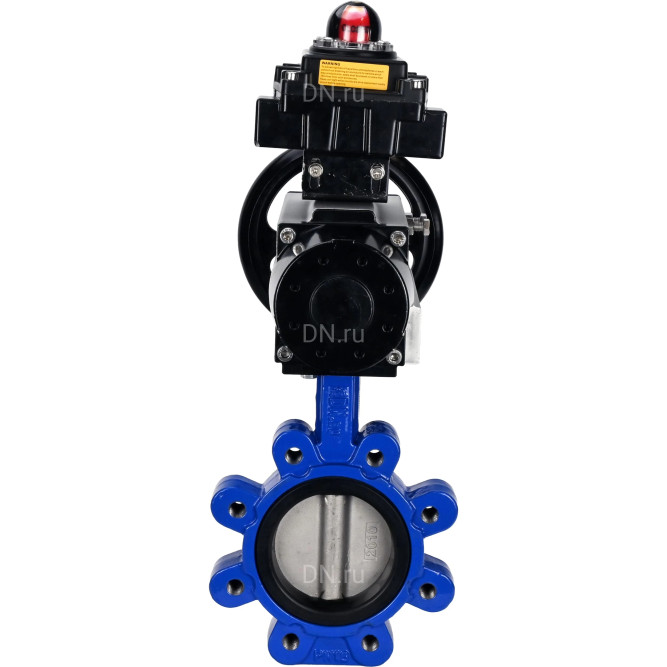 Затвор дисковый поворотный WBV1631N-2W-Fb-H Ду125 Ру16 LUG корпус - чугун QT450, диск - нержавеющая сталь 304, уплотнение - NBR, с пневмоприводом PA-DA-105-1 и БКВ APL-410N EX в Алматы