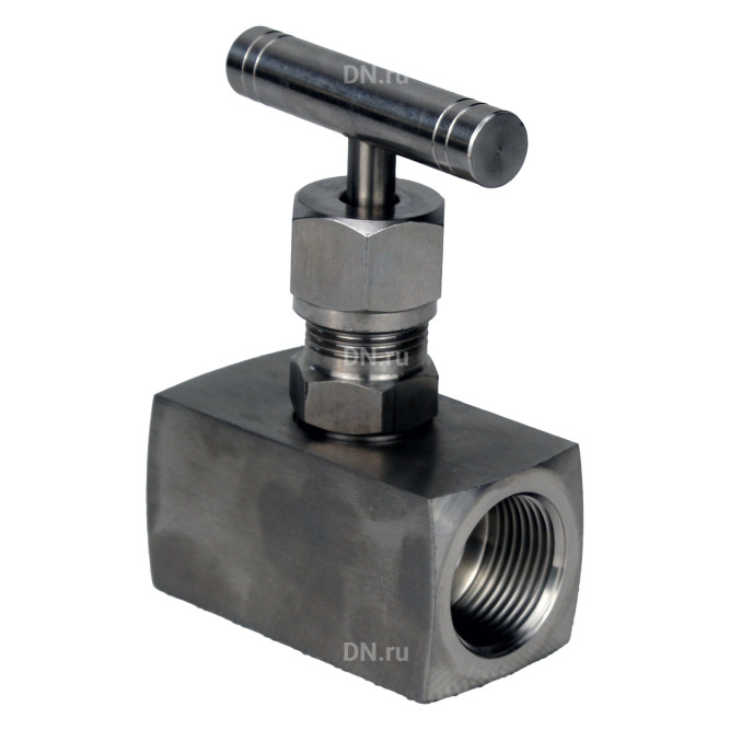 Клапан игольчатый VN3131M-T-Ht 3/8″ Ду10 Ру400 резьбовой, корпус - нержавеющая сталь 304, уплотнение - металл, с Т-образной рукояткой в Алматы