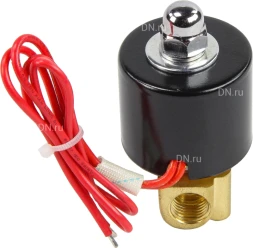 Клапан электромагнитный VS100-VT-NC-24VDC 1/4″ Ду8 Ру10, соленоидный двухходовой, корпус - латунь, уплотнение - Viton, резьбовой, нормально-закрытый, прямого действия, катушка - 24В