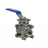 Кран шаровой BV3232P(3pc)-FP-T-ISO-H 3″ Ду80 Ру25 полнопроходной, нержавеющая сталь AISI 316, резьбовой, с ISO фланцем и рукояткой в Алматы