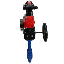 Затвор дисковый поворотный WBV1432E-2W-Fb-H Ду65 Ру16, корпус - чугун GGG50, диск - нержавеющая сталь 316L, уплотнение - EPDM, с пневмоприводом PA-DA-065, пневмораспределителем 4M310-08 AC220V, БКВ APL-210N, ручным дублером MON1-250-T26-ISO
