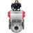 Кран шаровой BV3232P(4pc)-FP-3WL-F Ду20 Ру16 полнопроходной трехходовой, фланцевый, корпус - нержавеющая сталь SS316, с пневмоприводом PA-DA-052 двойного действия и БКВ APL-410N EX в Алматы