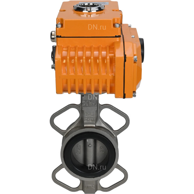 Затвор дисковый поворотный WBV3232V-2W-Fb-H Ду250 Ру16, корпус - нержавеющая сталь 316L, диск - нержавеющая сталь 316L, уплотнение - Viton, с электроприводом QT-N-040EM-B1-220VAC-У1 (0-10В) HARK в Алматы