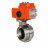 Затвор дисковый поворотный WBV3131E-2W-T-H Ду25 Ру10 резьбовой, корпус - пищевая нержавеющая сталь 304, уплотнение - EPDM, с электроприводом QT-N-003EM-O1-24VDC-У1 HARK в Алматы