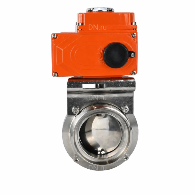 Затвор дисковый поворотный WBV3131E-2W-T-H Ду25 Ру10 резьбовой, корпус - пищевая нержавеющая сталь 304, уплотнение - EPDM, с электроприводом QT-N-003EM-O1-24VDC-У1 HARK в Алматы