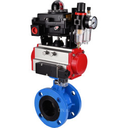 Затвор дисковый поворотный WBV1313E-2W-F-H Ду125 Ру16 фланцевый, корпус - чугун GGG40, диск - чугун GGG40, EPDM, с пневмоприводом PA-DA-130, пневмораспределителем 4M310-08 DC24V, БКВ APL-410N EX и БПВ AFC2000