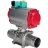 Кран шаровой BV3131P(3pc)-FP-W-ISO-H LONG Ду25 Ру63 полнопроходной, корпус - нержавеющая сталь 304, уплотнение - PTFE, под приварку, с пневмоприводом PA-DA-083 и магнитным переключателем ALS200D в Алматы