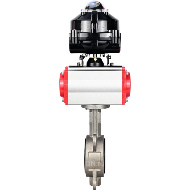Затвор дисковый поворотный WBV3131E-2W-Fb-H Ду50 Ру16, корпус - нержавеющая сталь 304, диск - нержавеющая сталь 304, уплотнение - EPDM, с пневмоприводом PA-SA-083 и БКВ APL-510N EX в Алматы