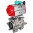 Кран шаровой BV3232P(3pc)-FP-SW-ISO-H Ду100 Ру63 полнопроходной, корпус - нержавеющая сталь SS316, под приварку, с пневмоприводом PA-DA-105, магнитным переключателем ALS200D в Алматы