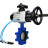 Затвор дисковый поворотный WBV1631E-2W-Fb-H Ду125 Ру16 LUG корпус - чугун QT450, диск - нержавеющая сталь 304, уплотнение - EPDM, с пневмоприводом PA-DA-105-1, пневмораспределителем 4V320-08 AC220V и БКВ APL-210N в Алматы