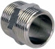 Ниппель Н-304-НР-НР 1/2″ Ду15 Ру20, корпус - нержавеющая сталь AISI 304, присоединение - наружная/наружная резьба, тип резьбы - BSPT