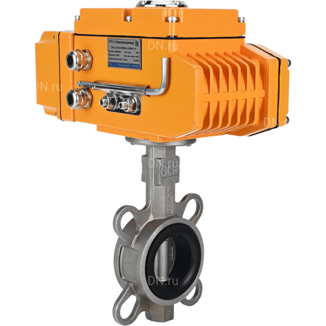 Затвор дисковый поворотный WBV3232E-2W-Fb-H Ду300 Ру16, корпус - нержавеющая сталь 316L, диск - нержавеющая сталь 316L, уплотнение - EPDM, с электроприводом QT-N-060EM-A1-220VAC-У1 (4-20мА) HARK в Алматы