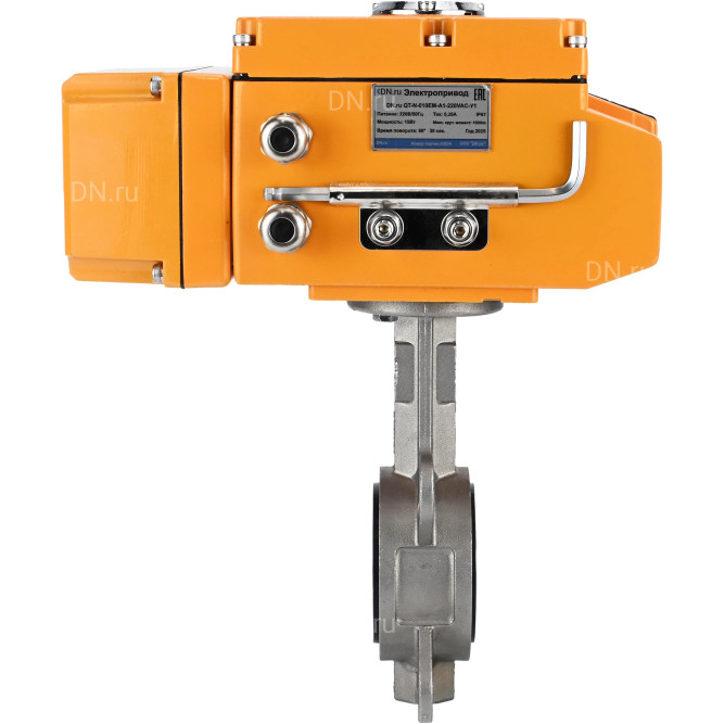 Затвор дисковый поворотный WBV3232E-2W-Fb-H Ду300 Ру16, корпус - нержавеющая сталь 316L, диск - нержавеющая сталь 316L, уплотнение - EPDM, с электроприводом QT-N-060EM-A1-220VAC-У1 (4-20мА) HARK в Алматы
