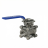 Кран шаровой BV3232P(3pc)-FP-T-ISO-H 1 1/2″ Ду40 Ру40 полнопроходной, нержавеющая сталь AISI 316, резьбовой, с ISO фланцем и рукояткой в Алматы