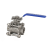 Кран шаровой BV3232P(3pc)-FP-T-ISO-H 1 1/2″ Ду40 Ру40 полнопроходной, нержавеющая сталь AISI 316, резьбовой, с ISO фланцем и рукояткой в Алматы
