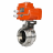 Затвор дисковый поворотный WBV3131E-2W-T-H Ду40 Ру10 резьбовой, корпус - пищевая нержавеющая сталь 304, уплотнение - EPDM, с электроприводом QT-N-003EM-O1-24VDC-У1 HARK в Алматы