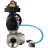 Кран шаровой BV3232P(4pc)-SP-3WL-T-ISO-H Ду80 Ру40, стандартнопроходной, четырехсоставной, нержавеющая сталь 316, PTFE, внутренняя резьба, с пневмоприводом PA-DA-105-1, пневмораспределителем 4V320-08 AC220V, БКВ APL-410N Ex, БПВ AFC2000 в Алматы