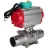 Кран шаровой BV3131P(3pc)-FP-W-ISO-H LONG Ду40 Ру40 полнопроходной, корпус - нержавеющая сталь 304, уплотнение - PTFE, под приварку, с пневмоприводом PA-DA-065 и магнитным переключателем ALS200D в Алматы