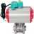 Кран шаровой BV3232P(3pc)-FP-W-ISO-H Ду40 Ру40 полнопроходной, корпус - нержавеющая сталь 316, уплотнение - PTFE, под приварку, с пневмоприводом PA-DA-083 и магнитным переключателем ALS200D в Алматы