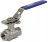 Кран шаровой BV3232P(2pc)-FP-T-ISO-H Ду10 Ру63 полнопроходной двухходовой, нержавеющая сталь 316, внутренняя резьба, уплотнение - PTFE, с ISO-фланцем и рукояткой, 9х9, F03/F04 в Алматы