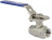 Кран шаровой BV3232P(2pc)-FP-T-ISO-H Ду10 Ру63 полнопроходной двухходовой, нержавеющая сталь 316, внутренняя резьба, уплотнение - PTFE, с ISO-фланцем и рукояткой, 9х9, F03/F04 в Алматы