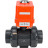 Кран шаровой BV4242E-FP-GRM-ISO Дн20 Ру10 полнопроходной, корпус - НПВХ, шар - НПВХ, уплотнение - EPDM, с электроприводом QT-N-003EM-O1-220VAC-У1 MINI в Алматы