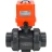 Кран шаровой BV4242E-FP-GRM-ISO Дн20 Ру10 полнопроходной, корпус - НПВХ, шар - НПВХ, уплотнение - EPDM, с электроприводом QT-N-003EM-O1-220VAC-У1 MINI в Алматы