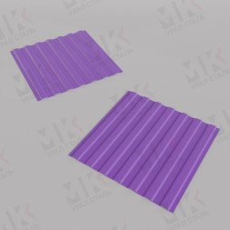 Профилированный лист для забора НС-35 1000 мм В 0,5 мм Violet Темно-фиолетовый