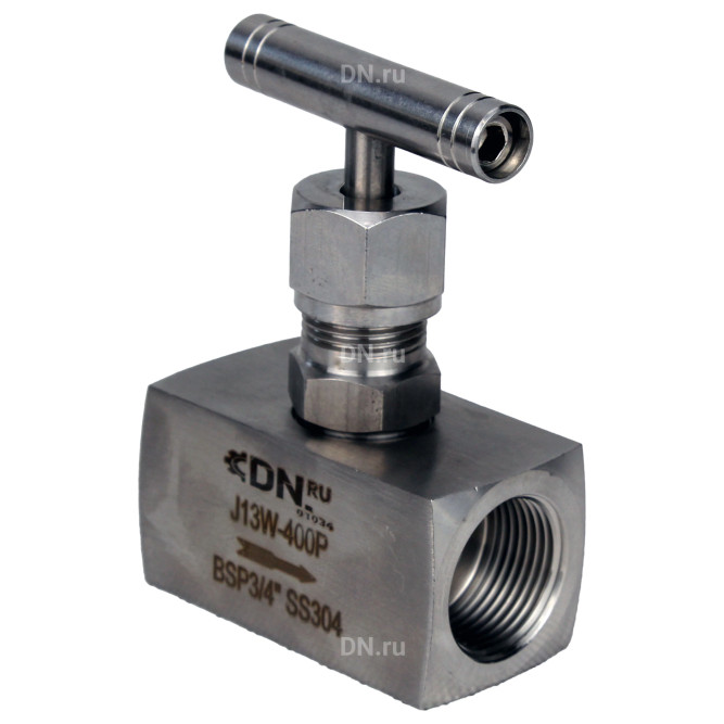 Клапан игольчатый VN3131M-T-Ht 1 1/4″ Ду32 Ру400 резьбовой, корпус - нержавеющая сталь 304, уплотнение - металл, с Т-образной рукояткой в Алматы