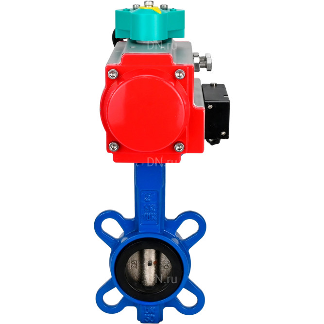 Затвор дисковый поворотный WBV1413E-2W-Fb-H Ду125 Ру16 корпус - чугун GGG50, диск - чугун GGG40, уплотнение - EPDM, с пневмоприводом PA-DA-105, пневмораспределителем 4M310-08 DC24V и магнитным переключателем ALS200D в Алматы
